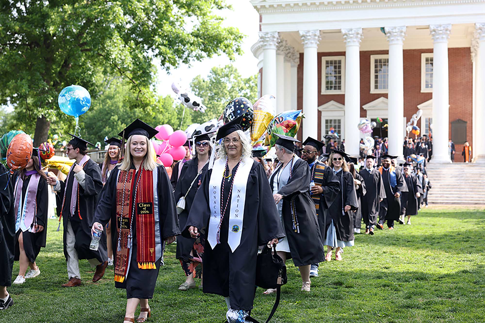 Students gathered on the Lawn for Final Exercises.