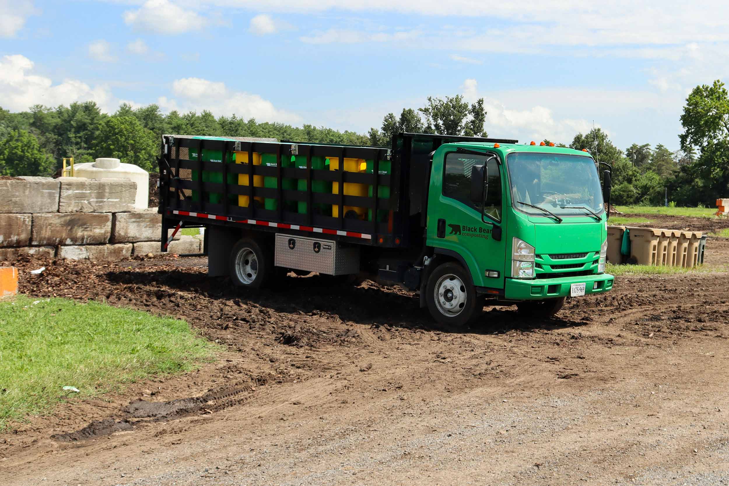 truck carrying compost