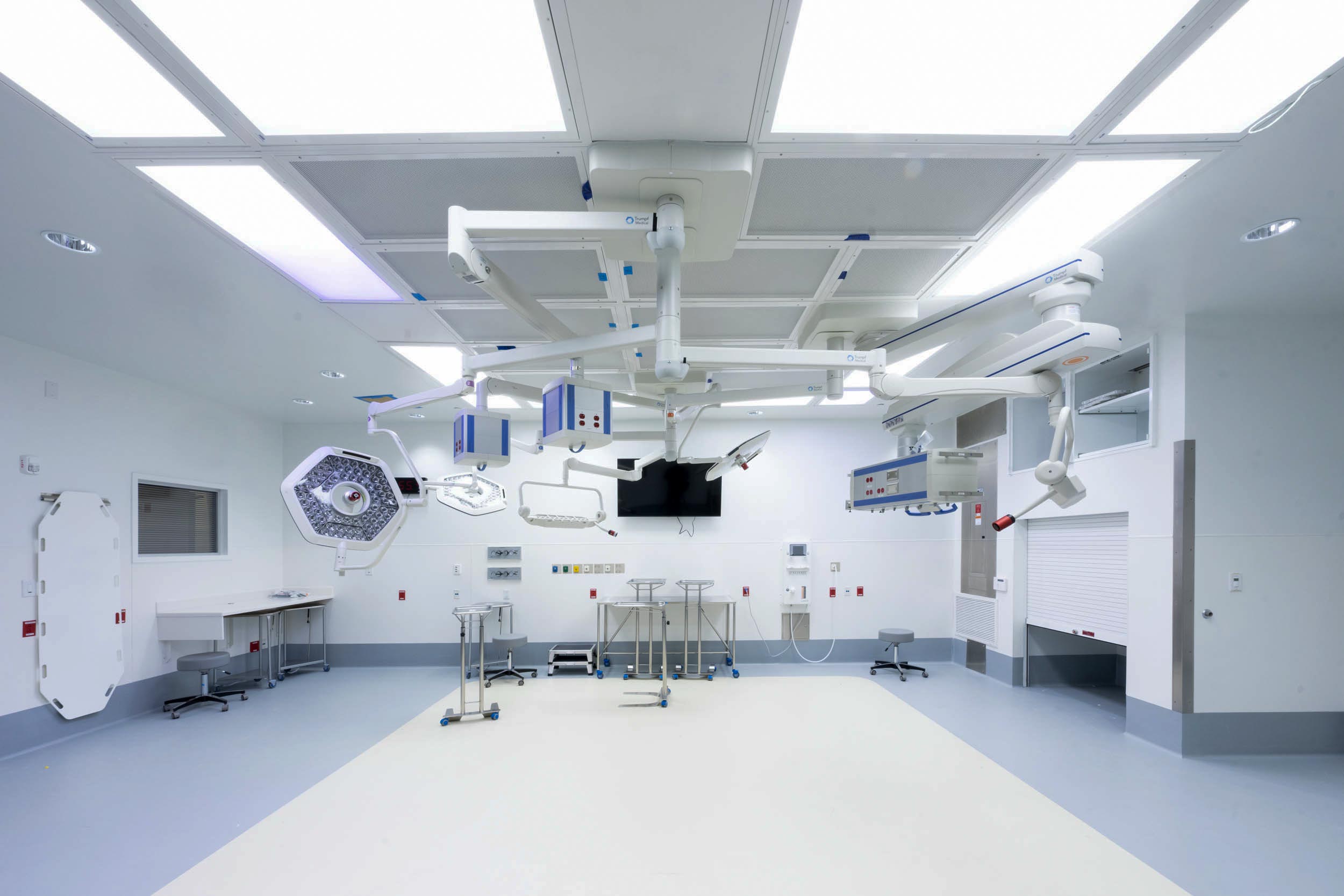 Photo of one of the new orthopedic operating rooms.