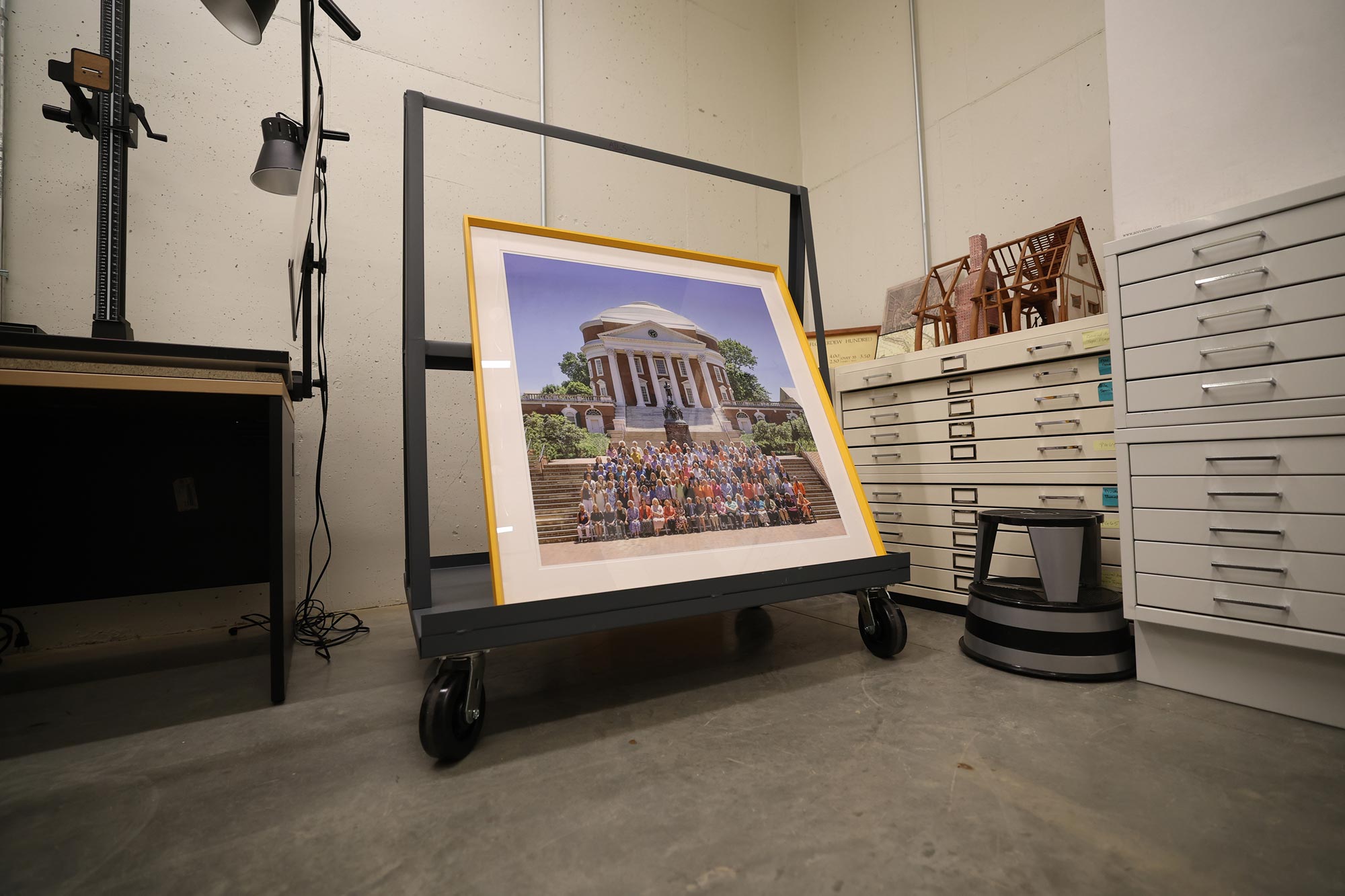 A printed and framed portrait of the Class of '74 