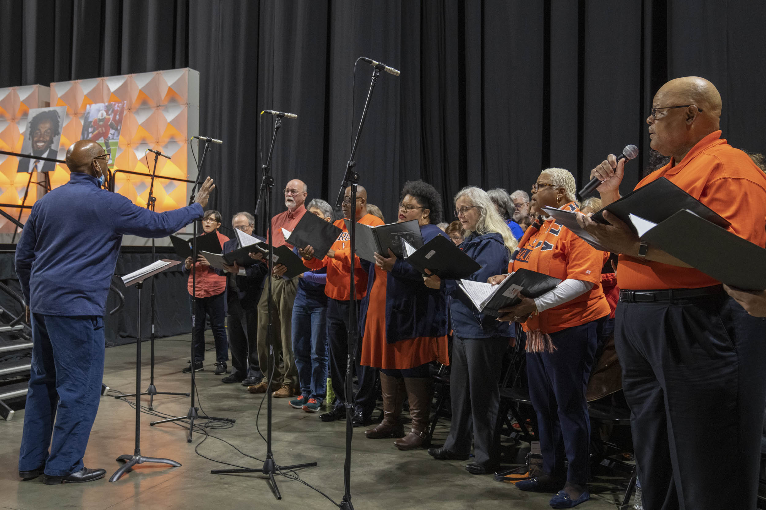 Choir singing at the memorial service