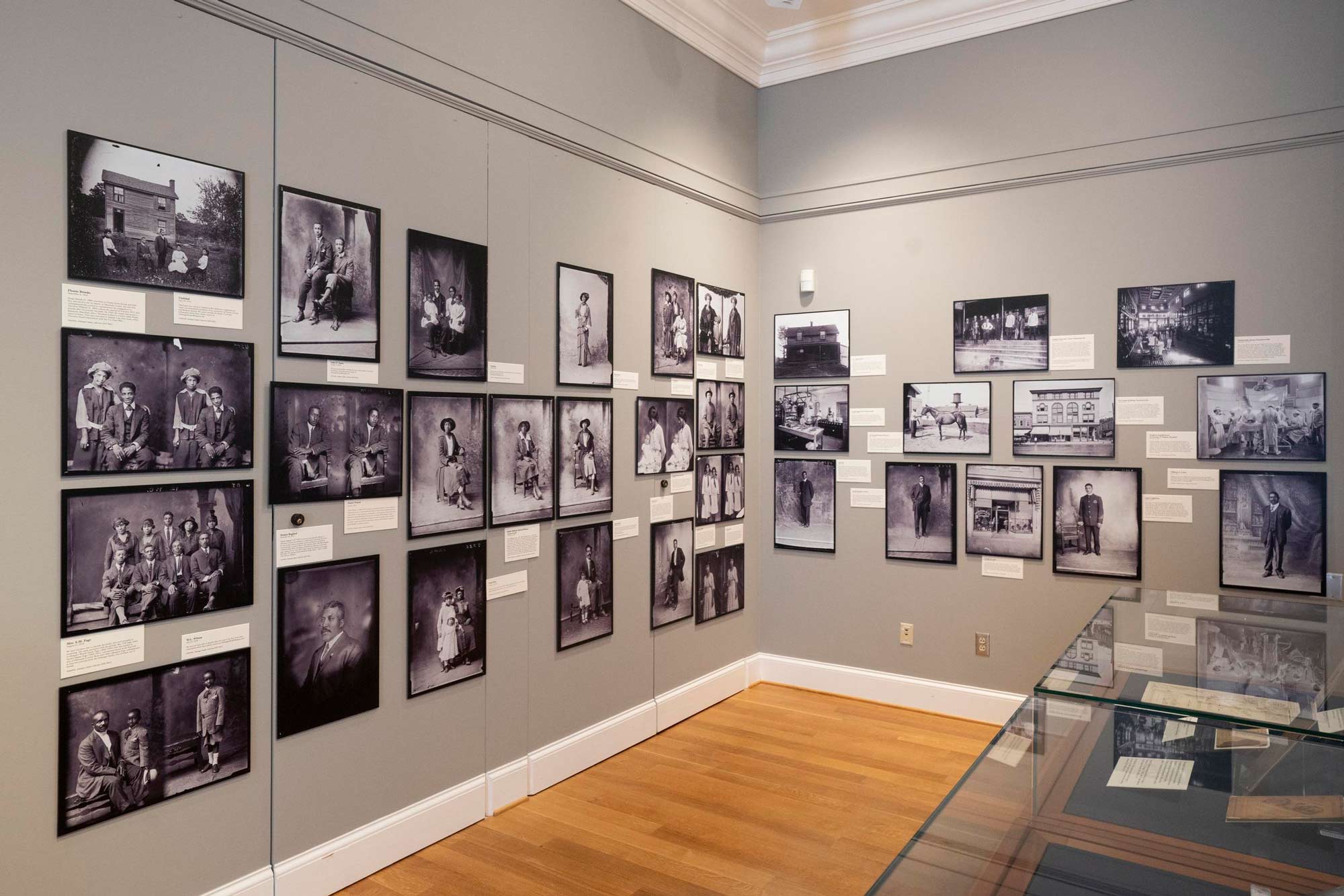 A room view of portraits included in the exhibition