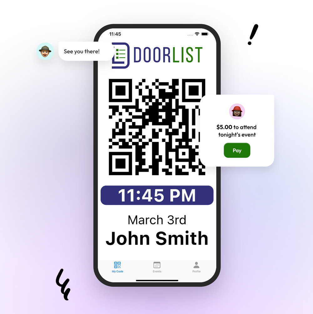 Doorlist app QR code example