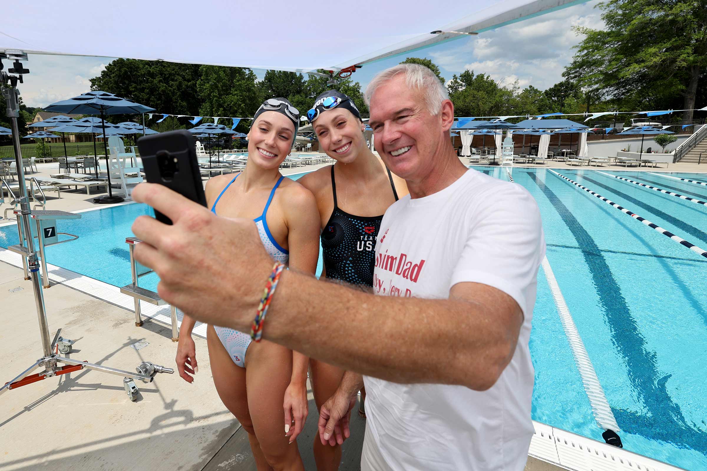 A giddy Robert Walsh captured many of the day’s moments for himself via selfies. 