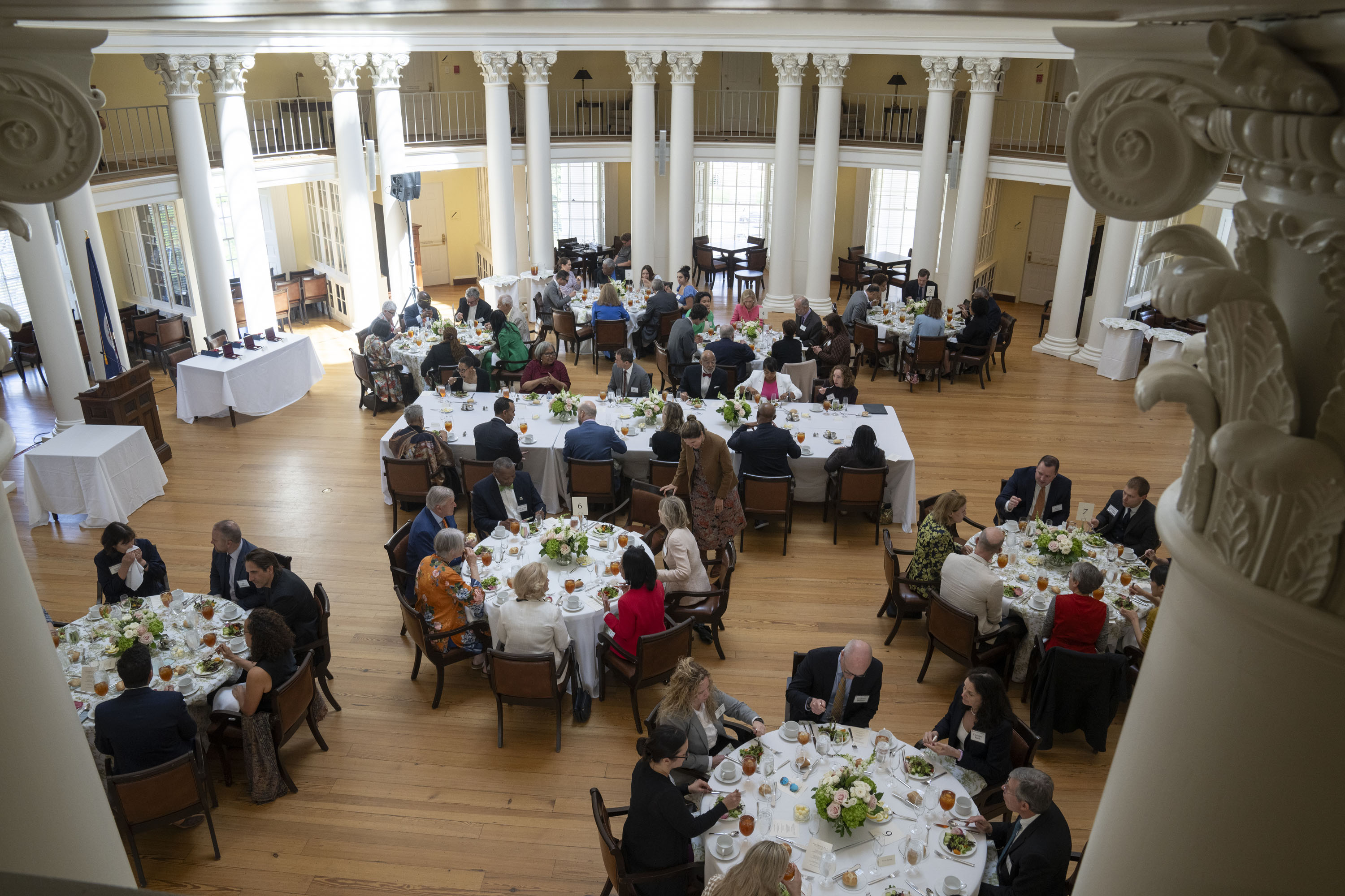An above view of the founders luncheon