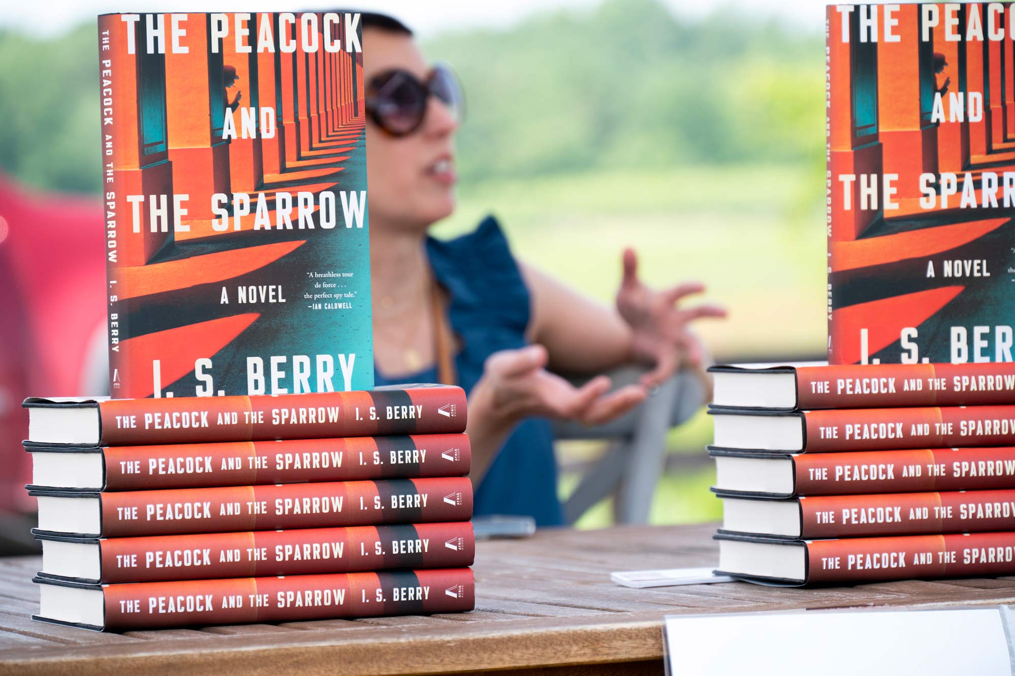 Berry discussing her book while on tour