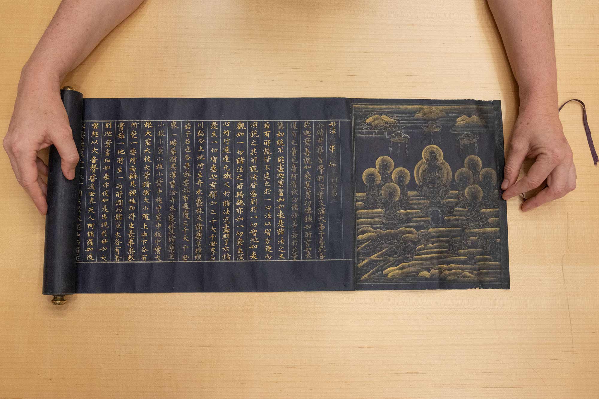 Above view of a Lotus Scroll.
