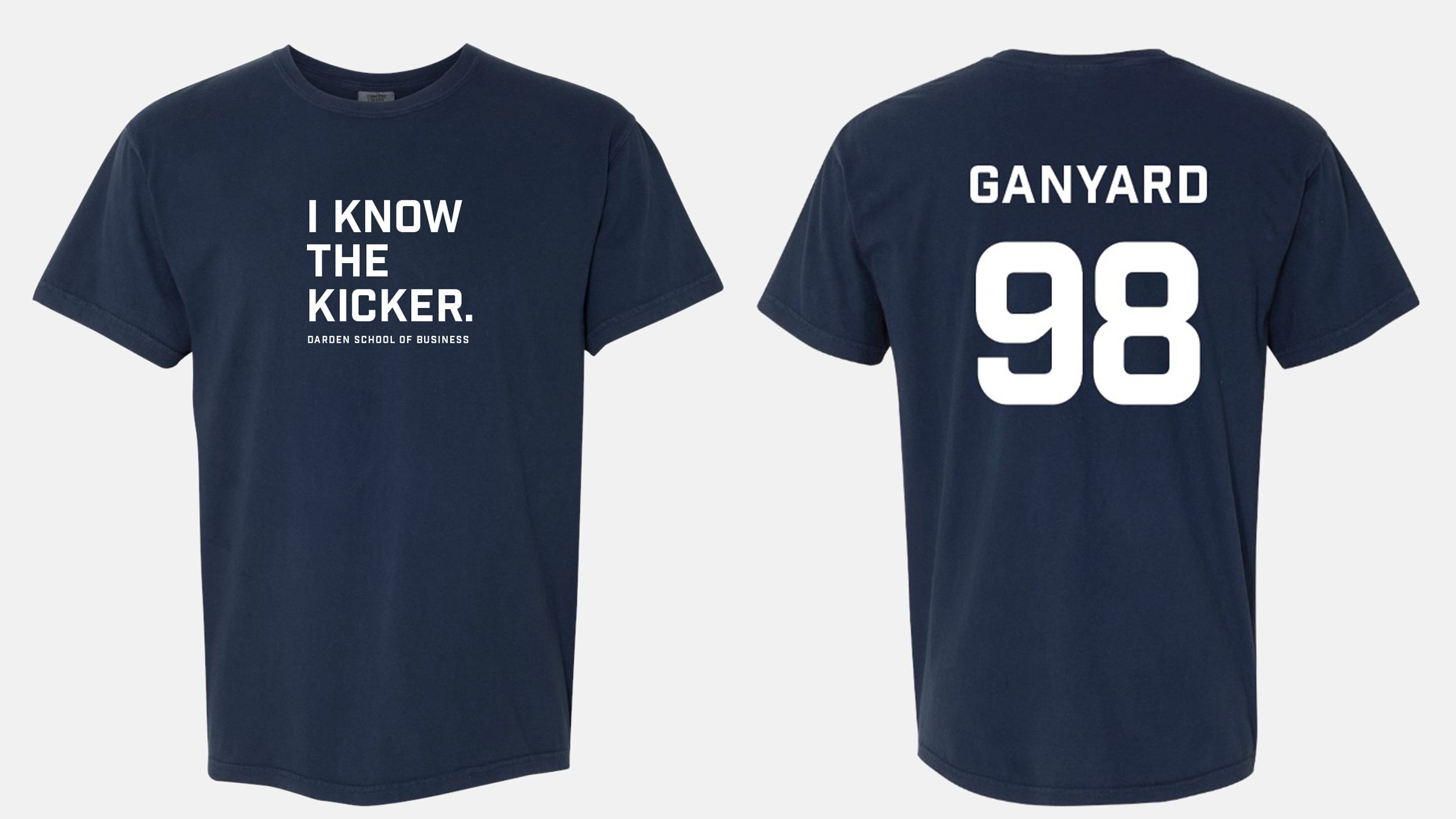 Front and back of a t-shirt created to support Matt Ganyard