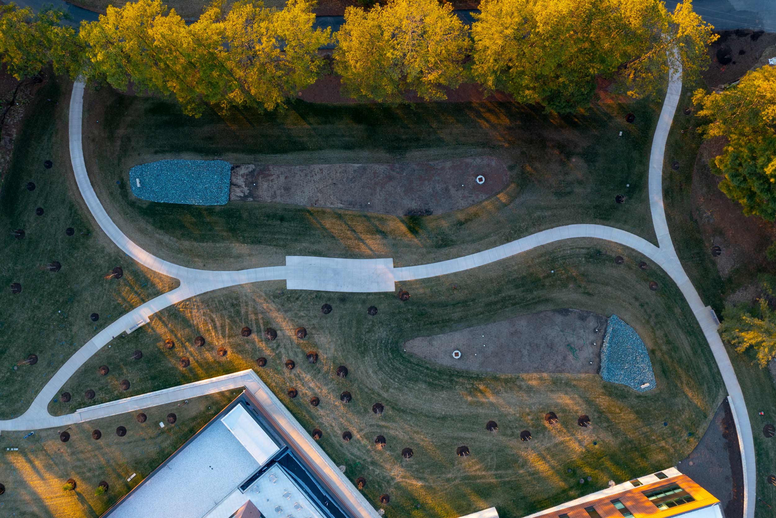 Photo of the walking trails by the new Orthopedics Center.
