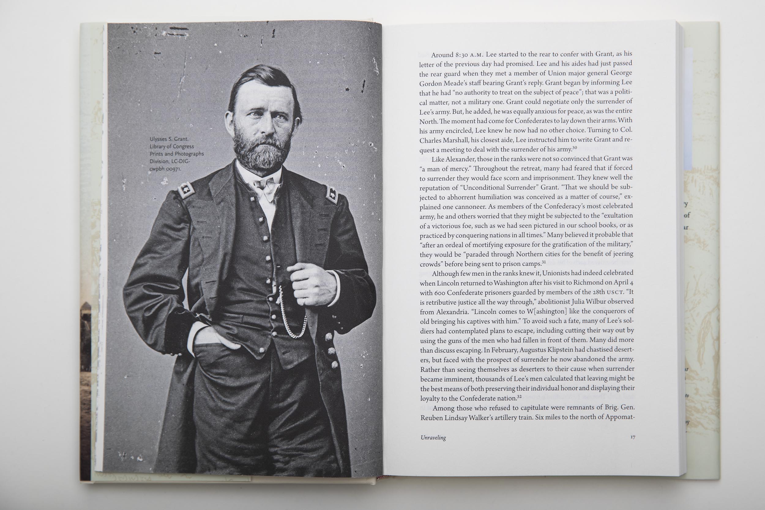 image in a book of General Ulysses S. Grant standing