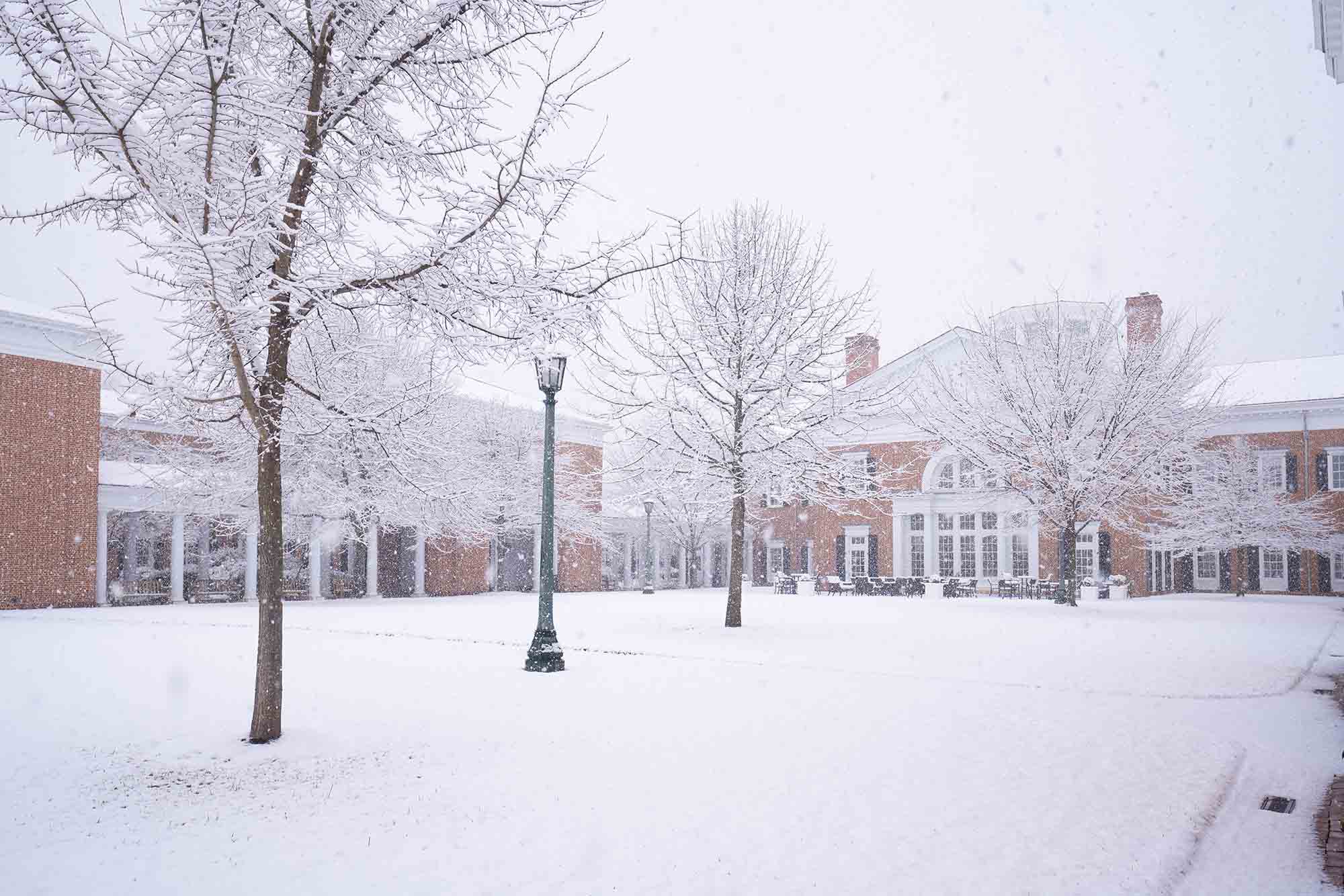 UVA Darden School in the Snow