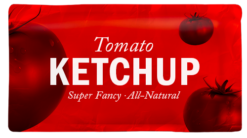 a ketchup packet