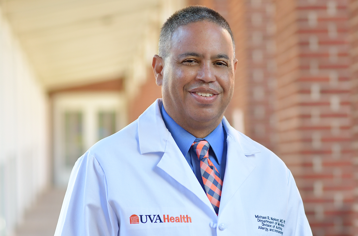 Portrait of Dr. Michael Nelson in a white coat