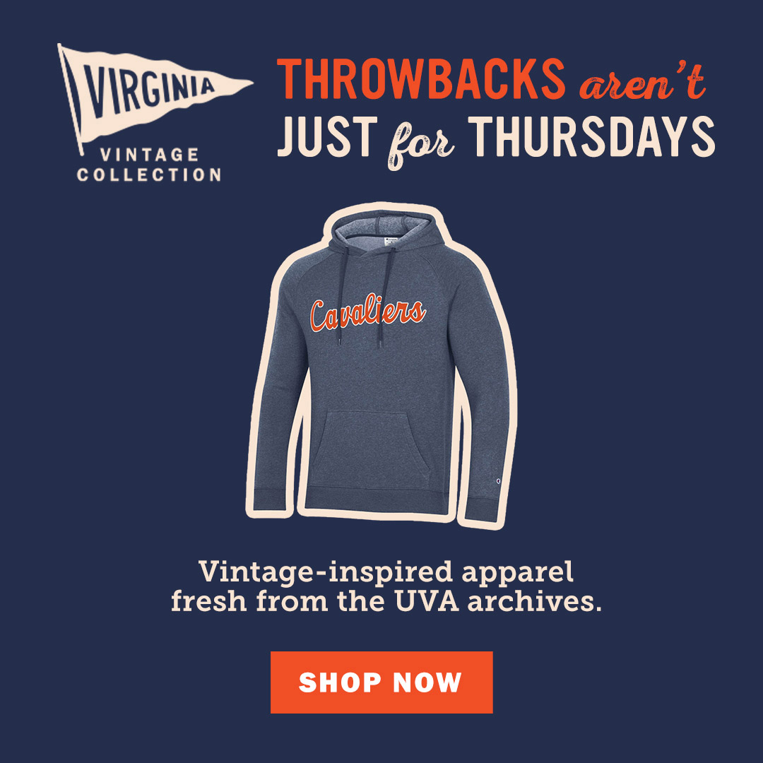 Throwbacks aren't just for Thursdays. Shop now for vintage-inspired apparel fresh from the UVA archives.