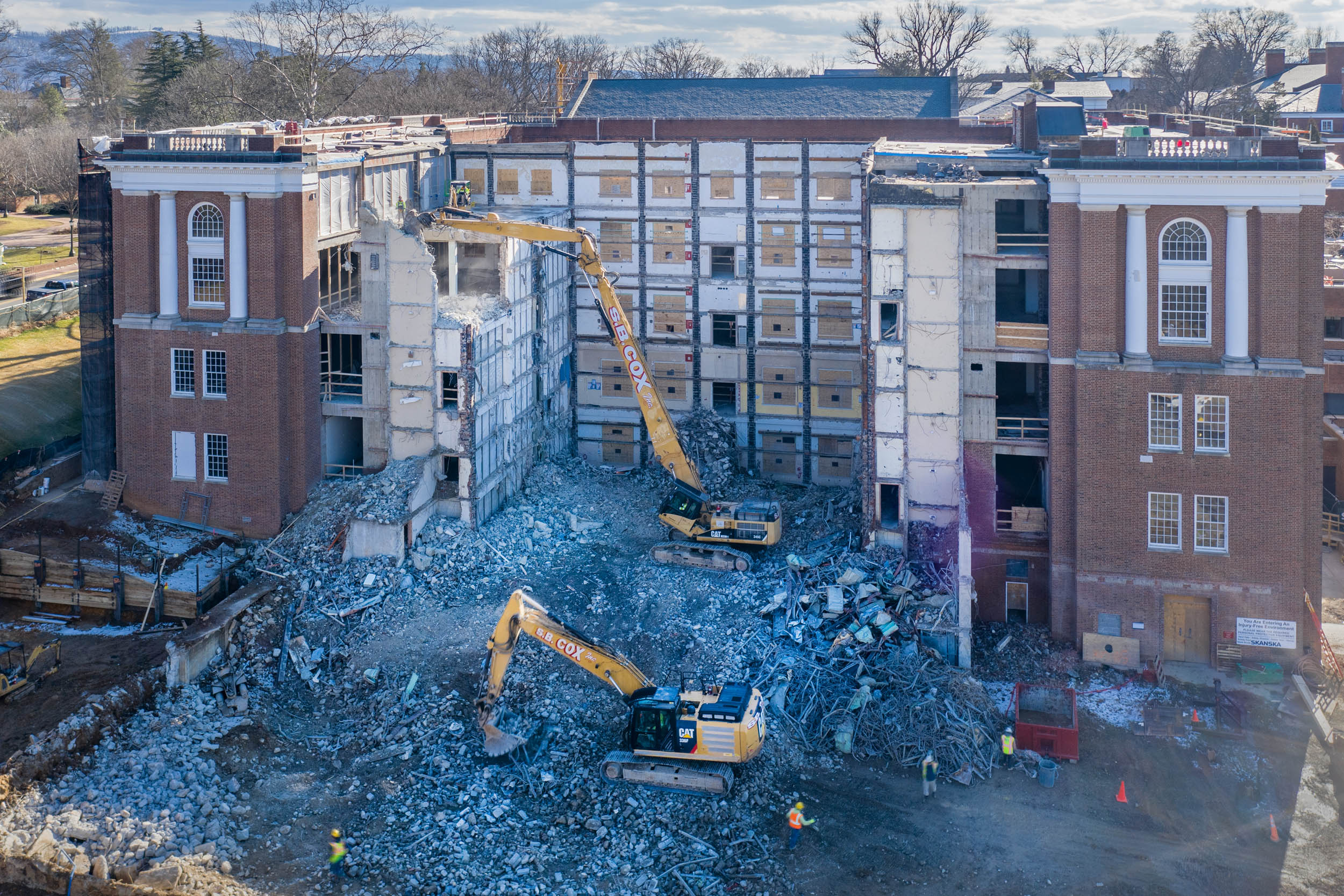 Demolition of a building on Grounds 