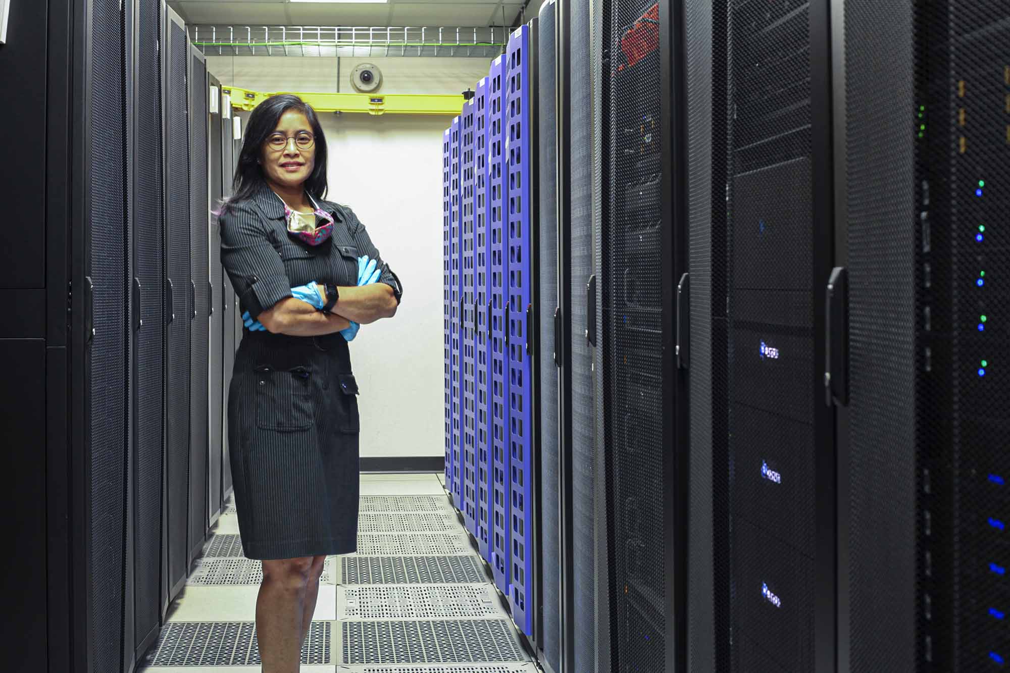 Michele Co standing in the UVA data center