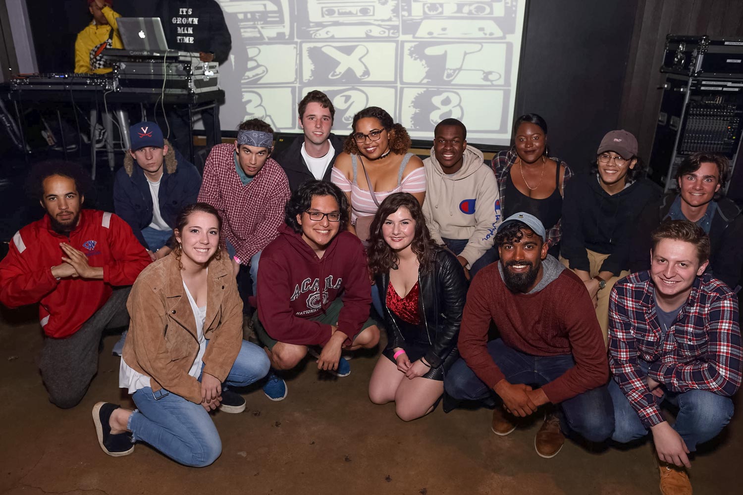 Group photo of students smiling for the camera