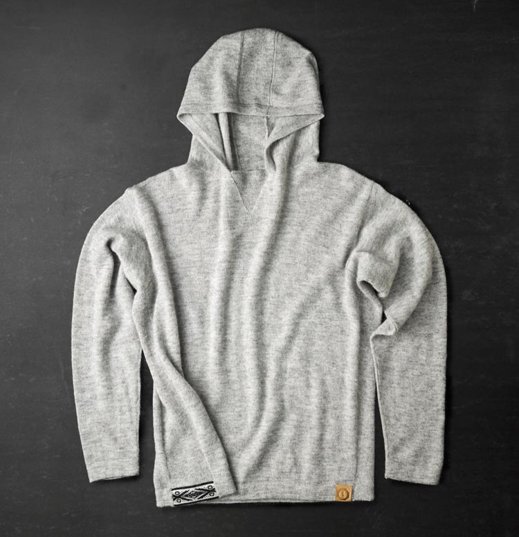 Grey alpaca sweatshirt