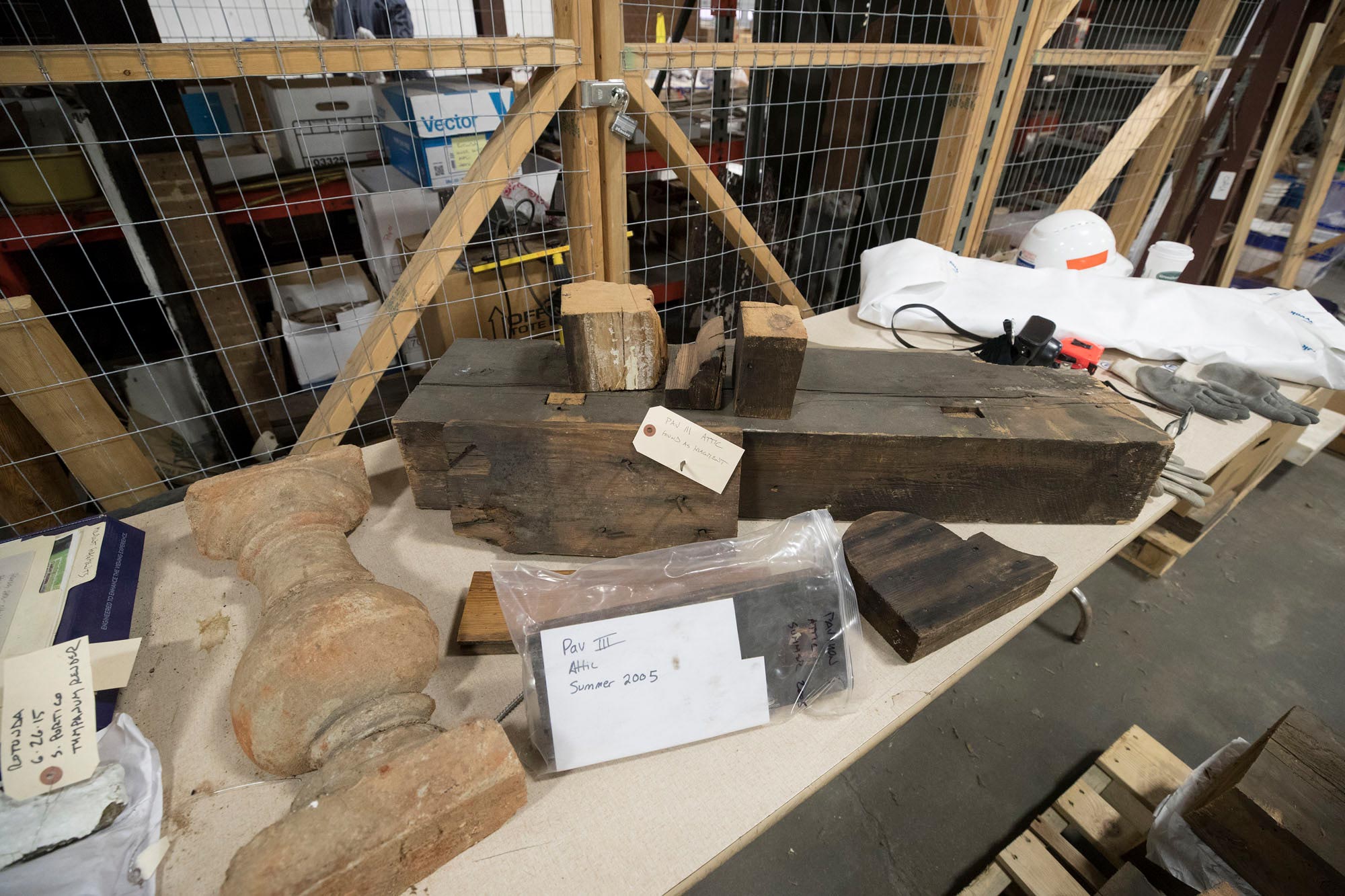 Items from the Lawn Pavilions sitting on a table