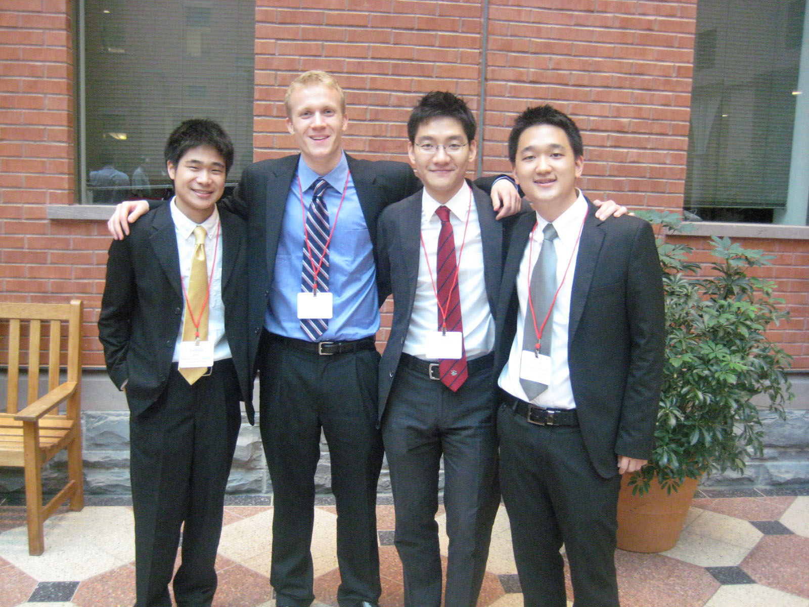 Group photo left to right: Nicholas Kaw, Christopher Rannefors, Yongjin Lee and Siravut Thammavaranucupt