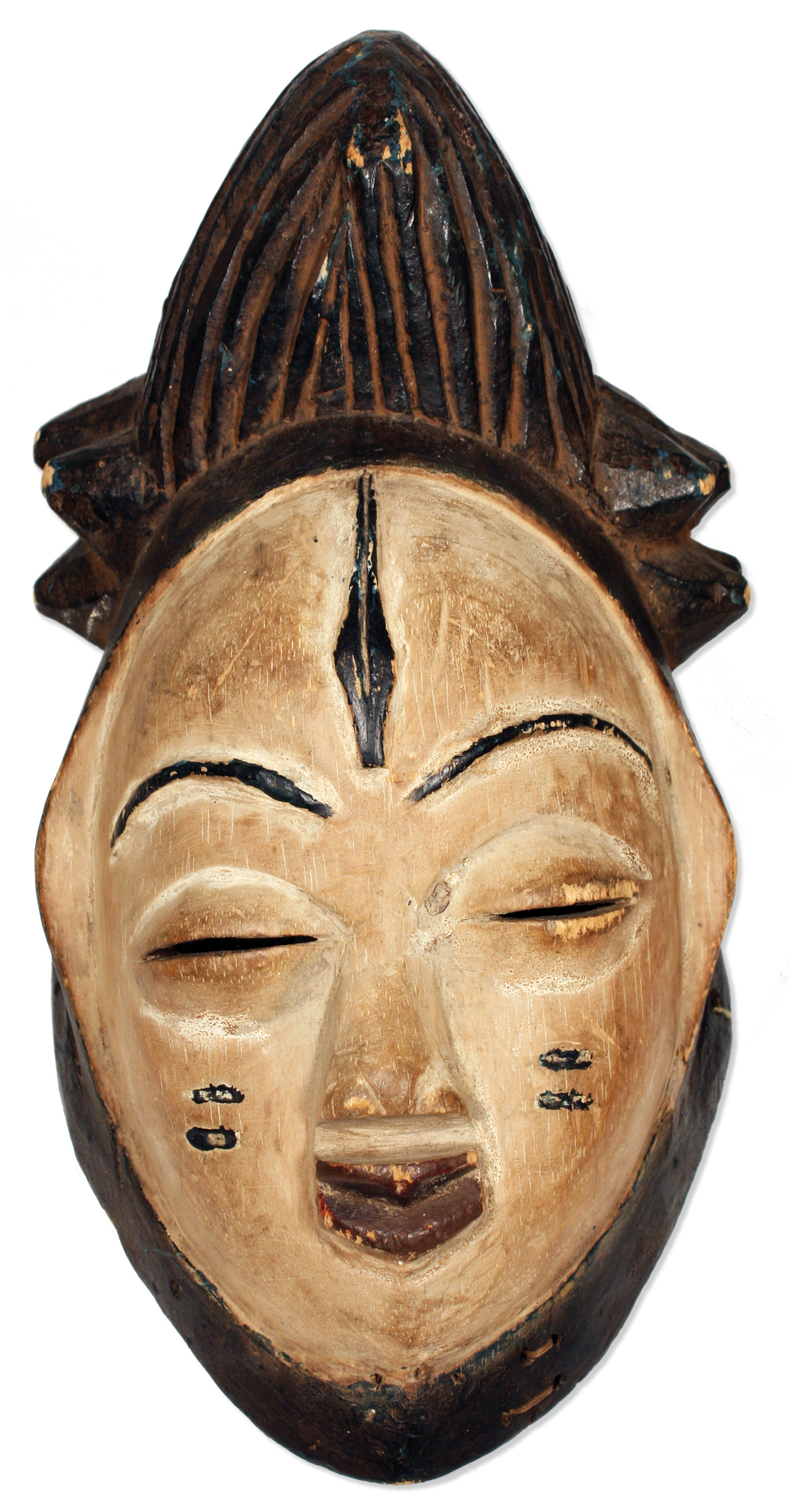 wooden and burned Mask