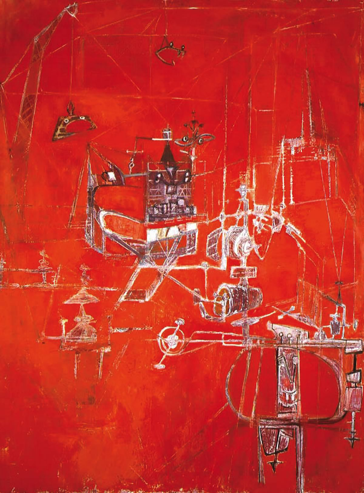 abstract painting of a machine