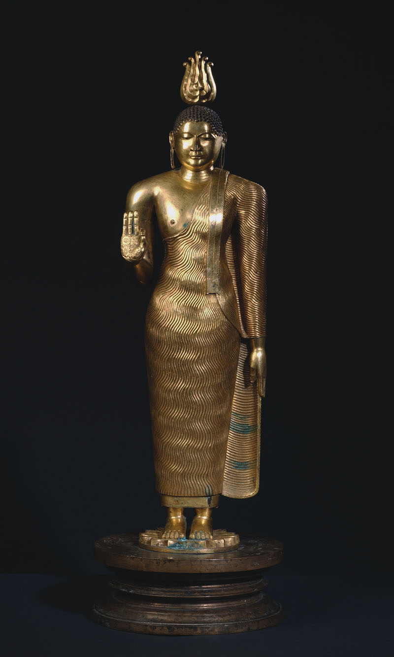 Golden statue of a person