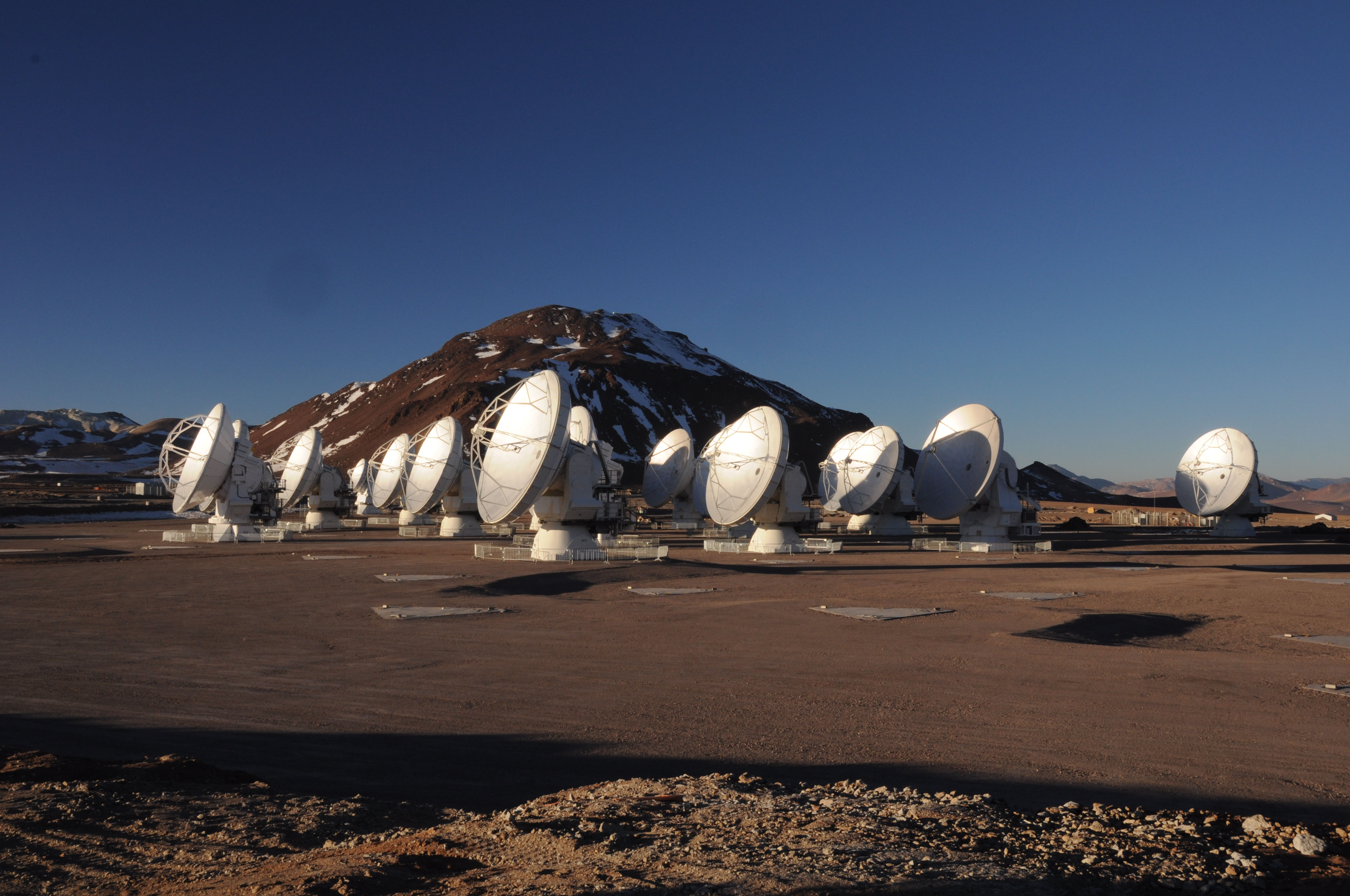 Satellite telescopes set up on the ground