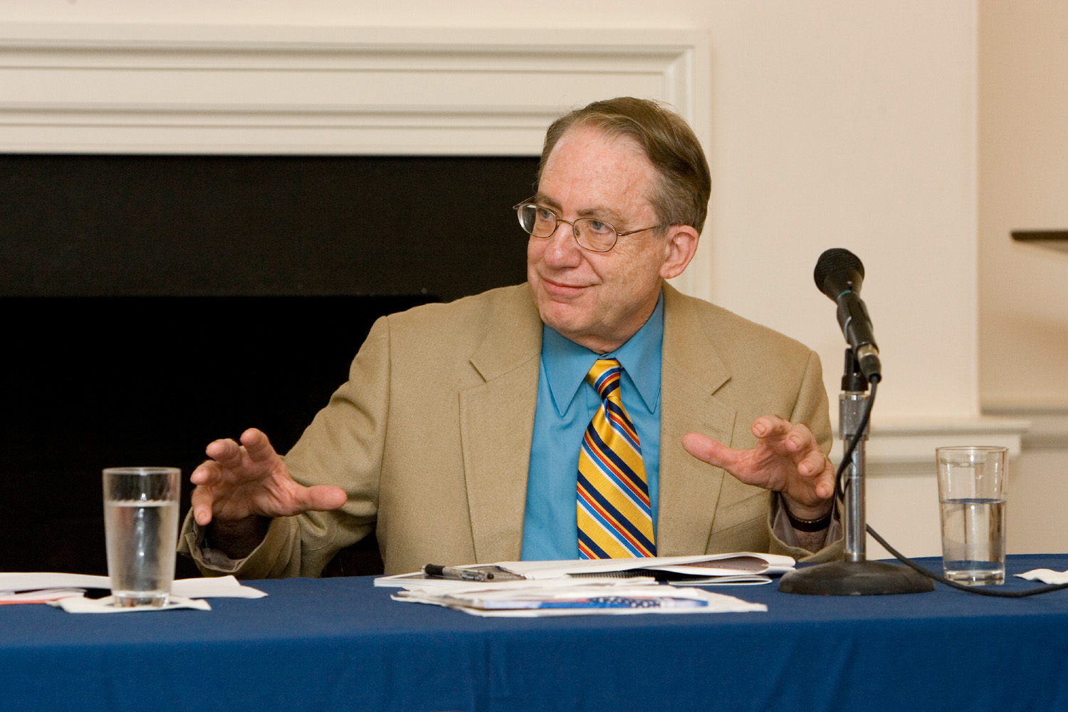 John Knapp speaking from a panelist table