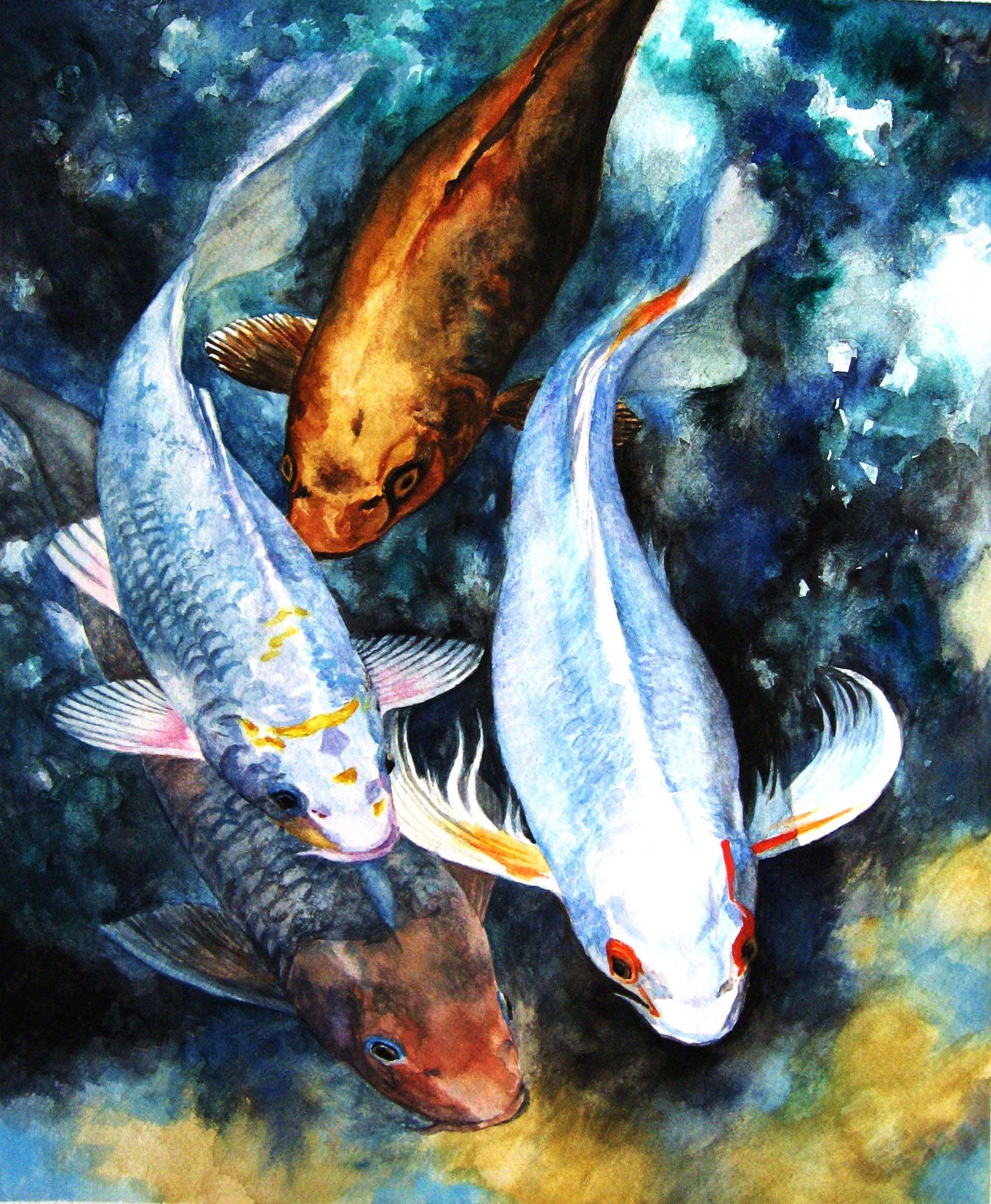 Watercolor painting of Fish
