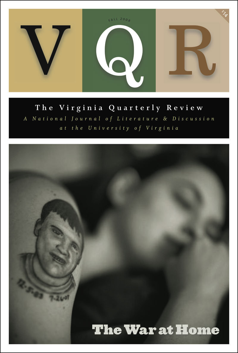 Text reads: The Virginia Quarterly Review.  A national Journal of Literature & Discussion at the University of Virginia