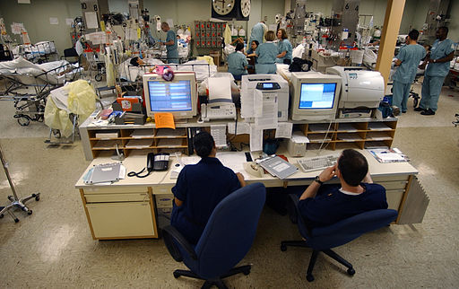 Nurses in a simulator lab