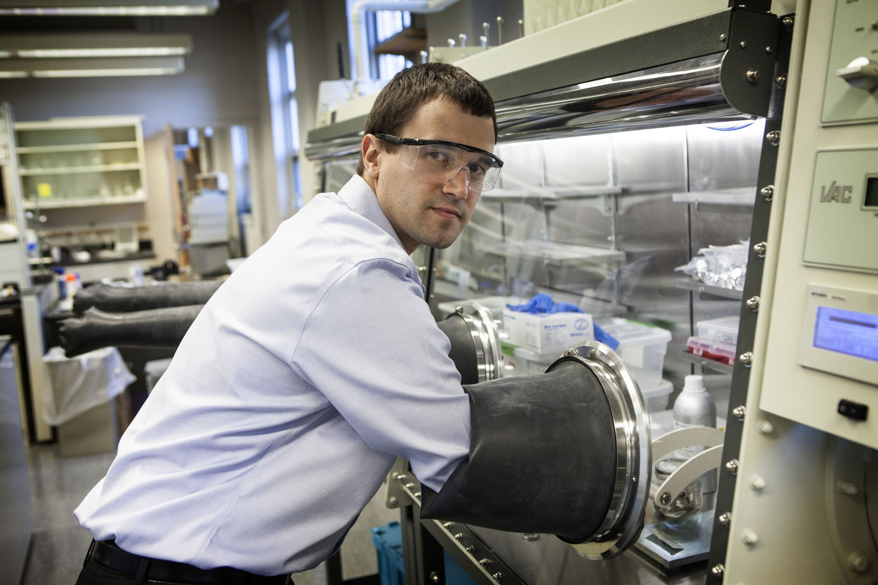 Gary Koenig working in a lab