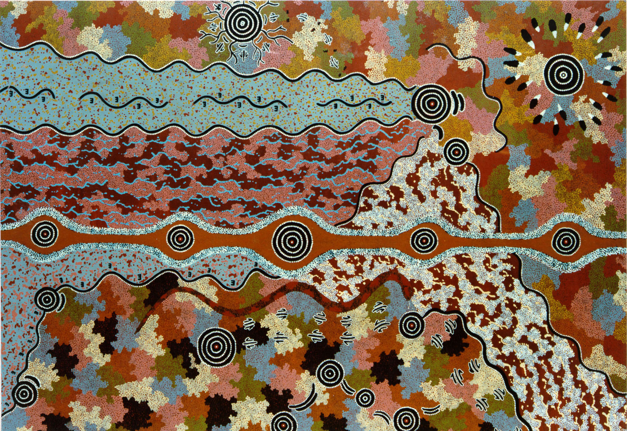 abstract Aboriginal artwork painting.