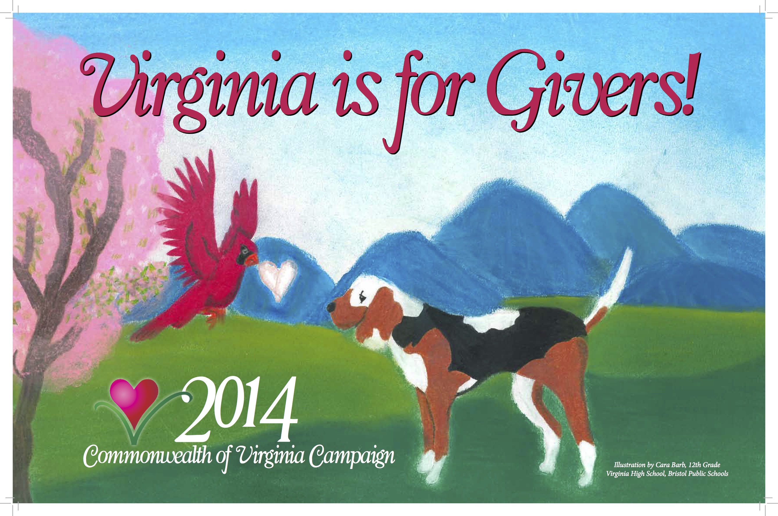 Text reads: Virginia is for Givers!  2014 commonwealth of Virginia Campaign
