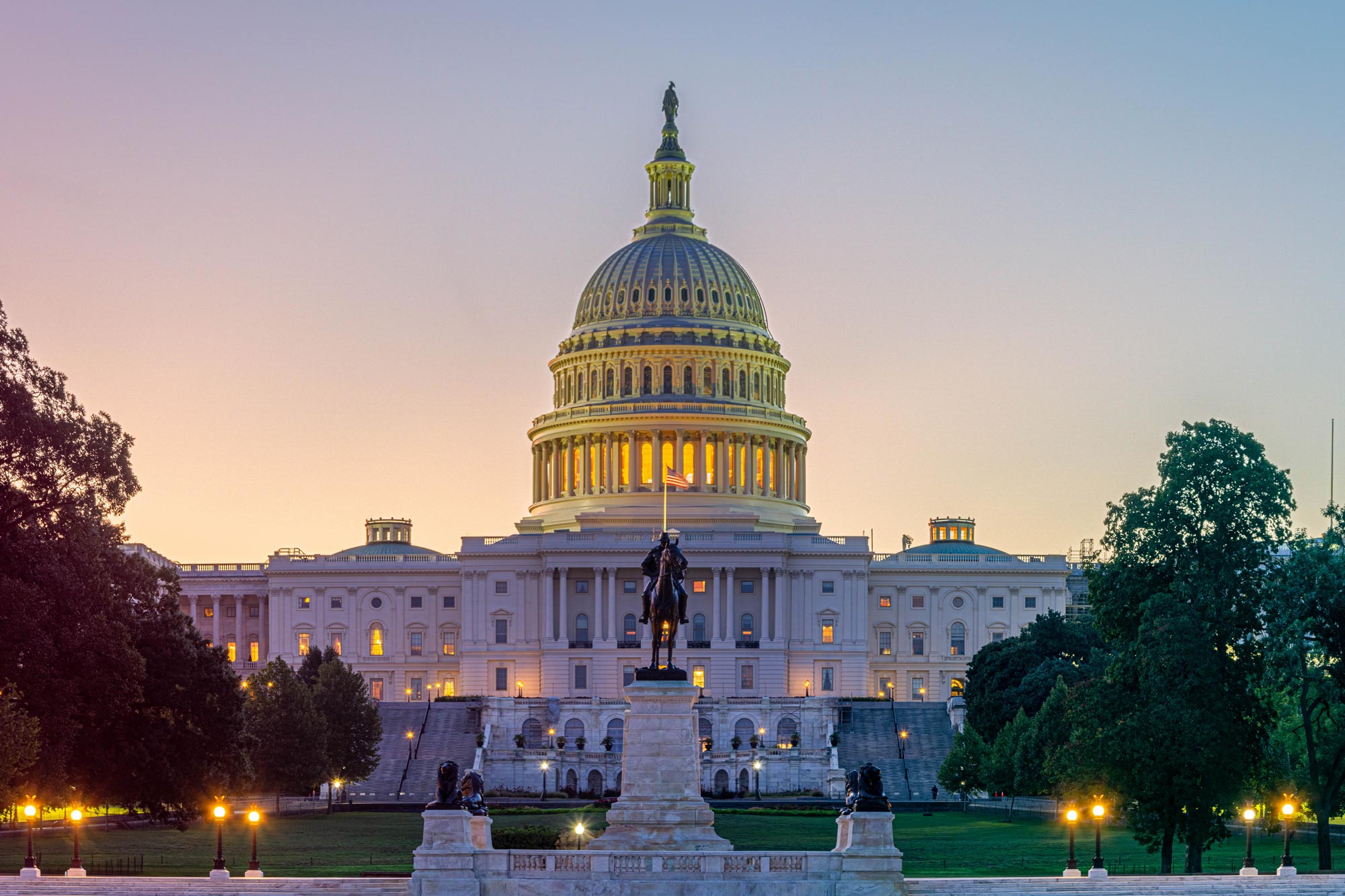 US Capitol Building at Dusk