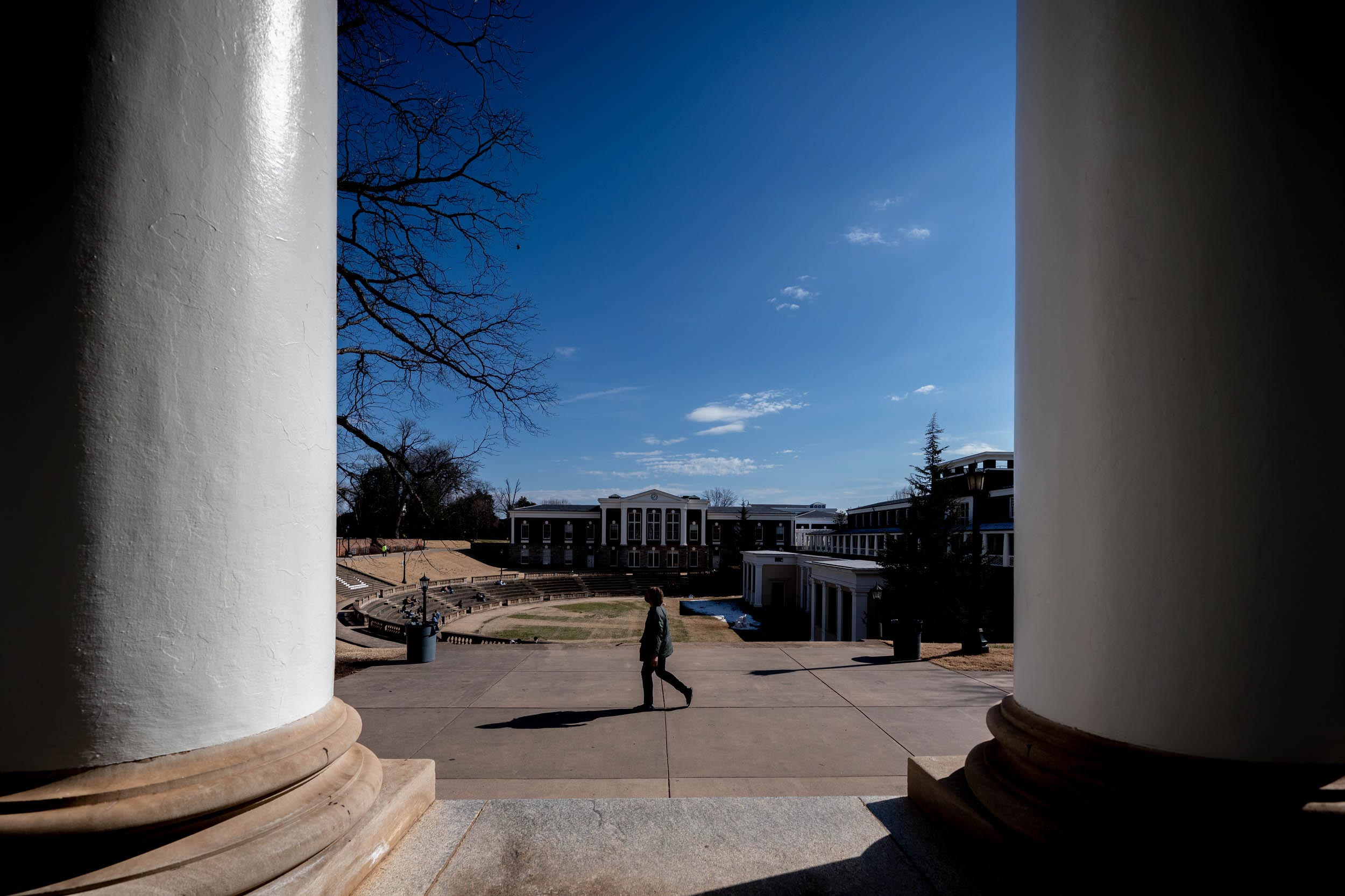 View of the amphitheater from the columns an neighboring building