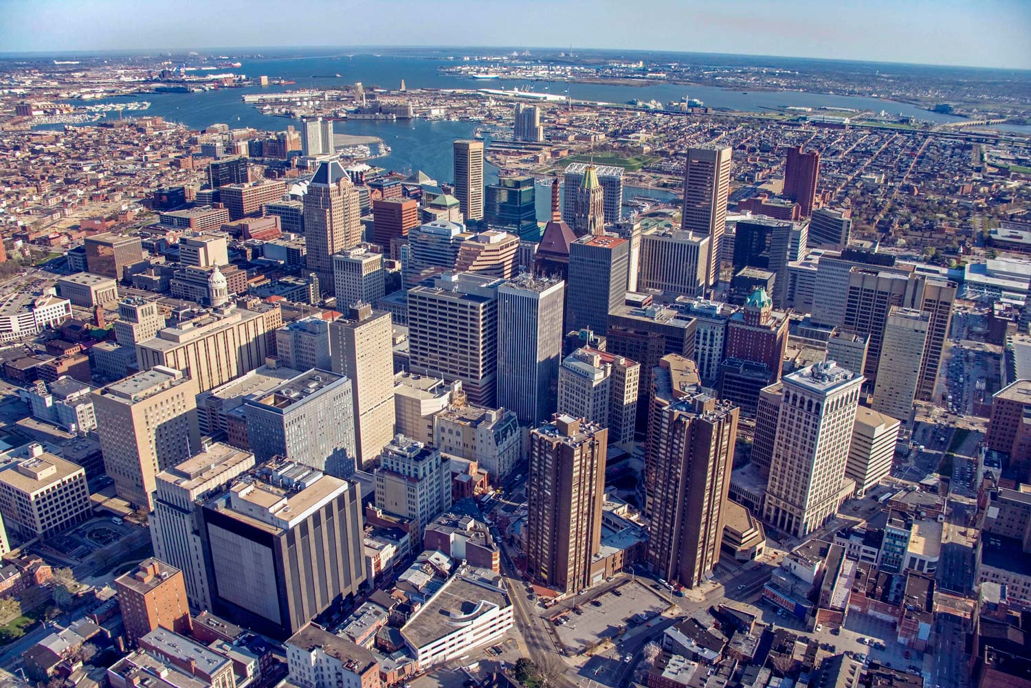 Aerial view of Baltimore