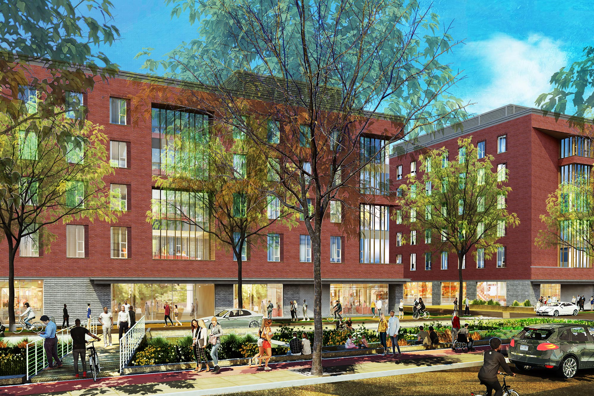 An architect’s rendering of a planned upperclass student housing project slated for Brandon Avenue. 