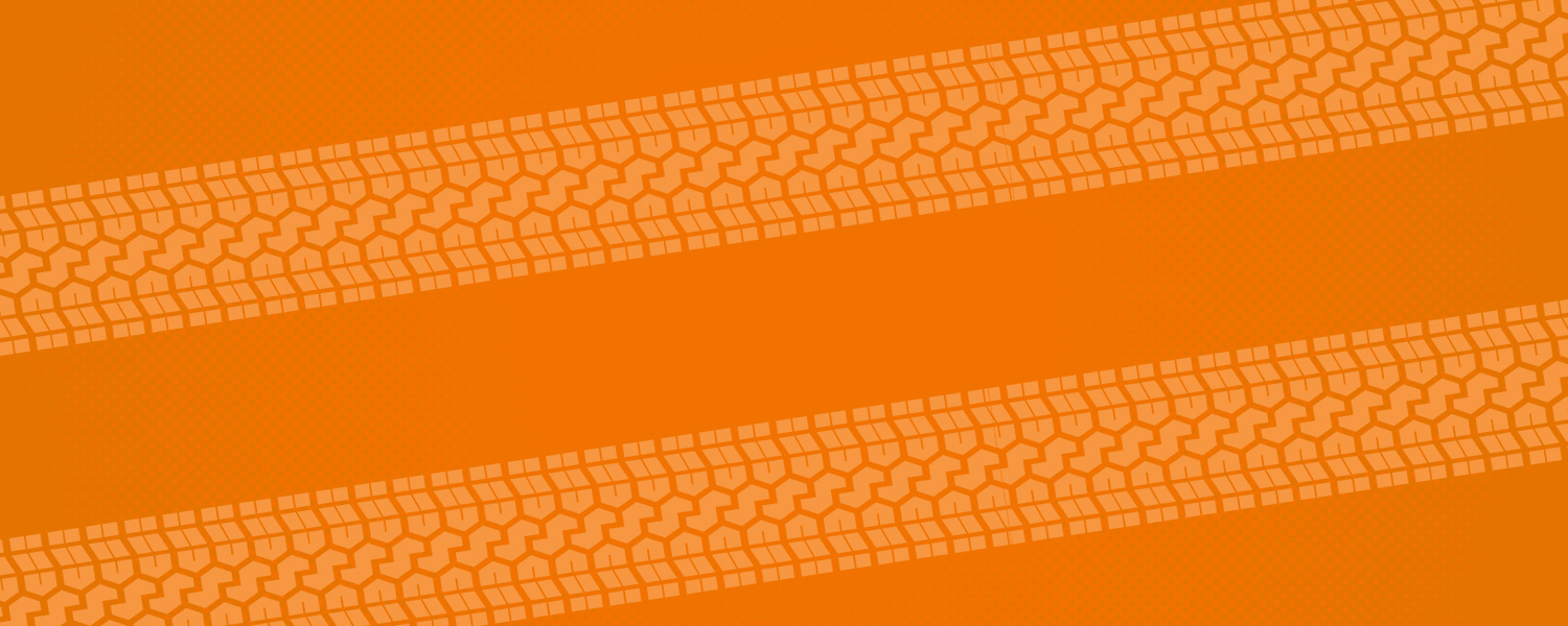 Orange tread marks on an orange background