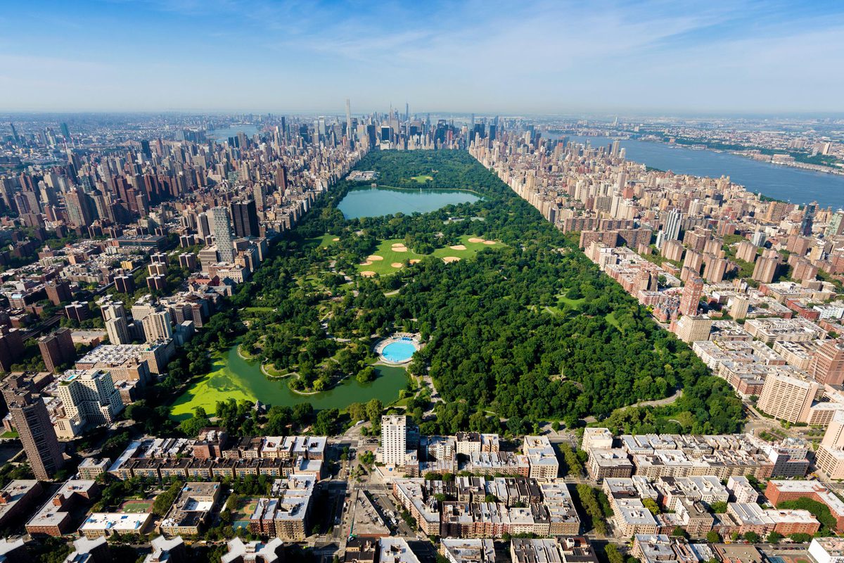 Aerial view of Central park