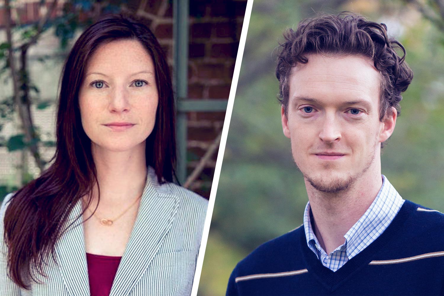 Christine Mahoney, left, and Phillip Potter of the Batten School of Leadership and Public Policy are this year’s UVA nominees for Carnegie Fellowships.