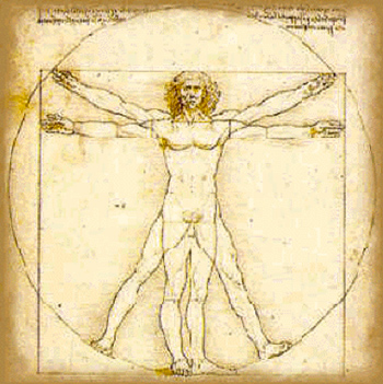 Leonardo da Vinci sketch of the human body