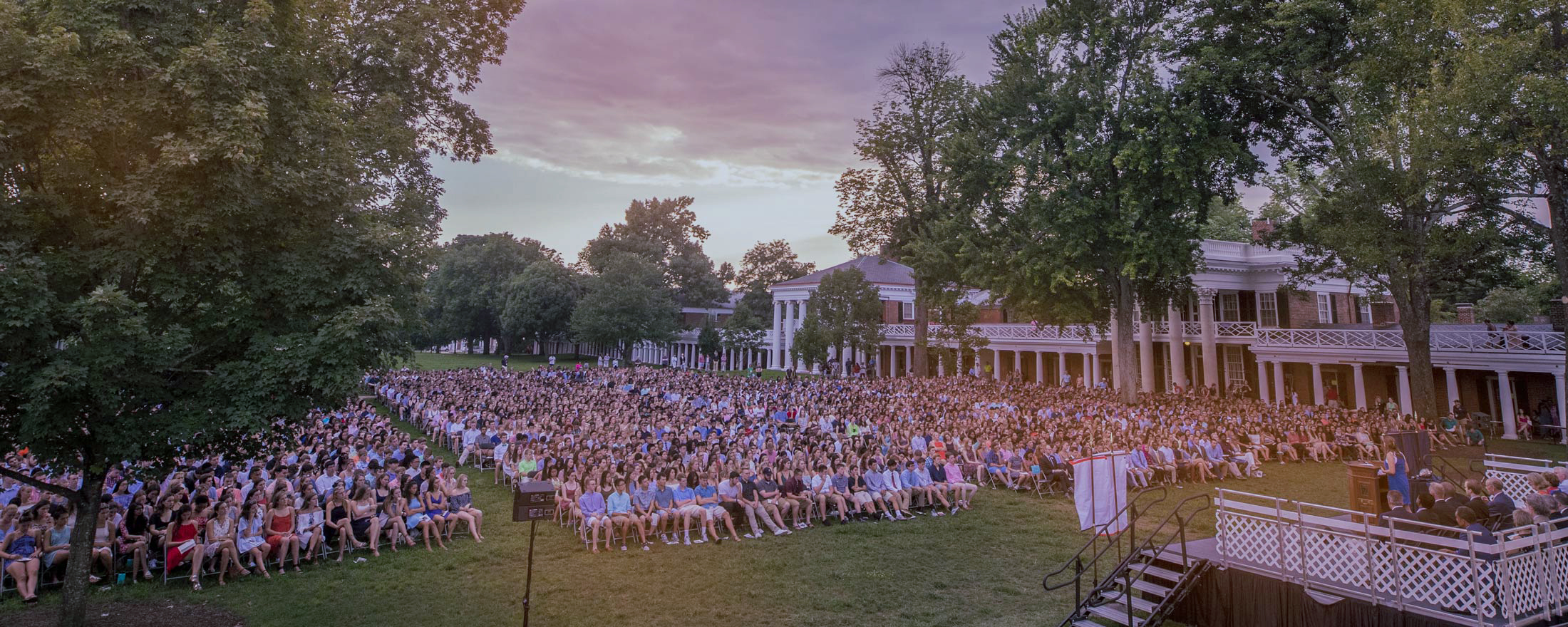 Students on the Lawn during Opening Convocation