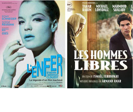 Two movie covers from the french film festival. Left: L'enfer Right: Les Hommes Libres