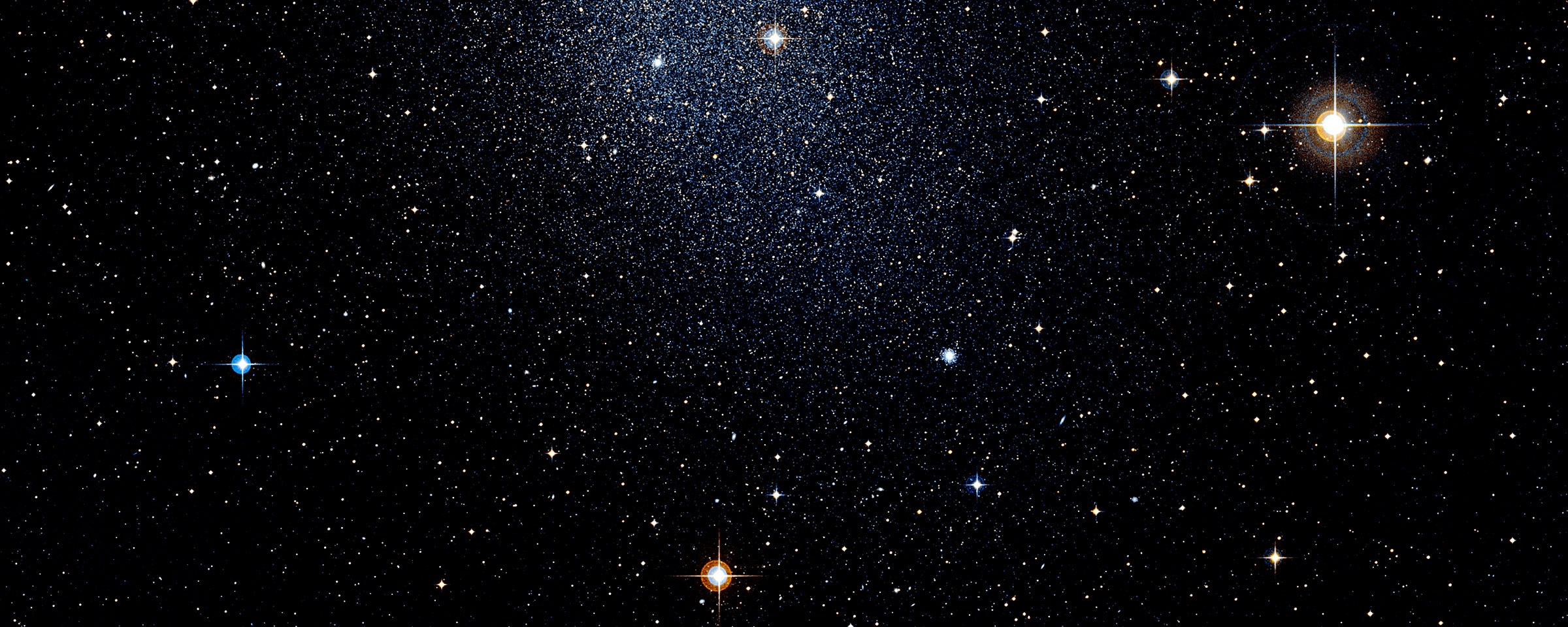 An image from the Sloan Digital Sky Survey  showing stars and dwarf planets in the universe