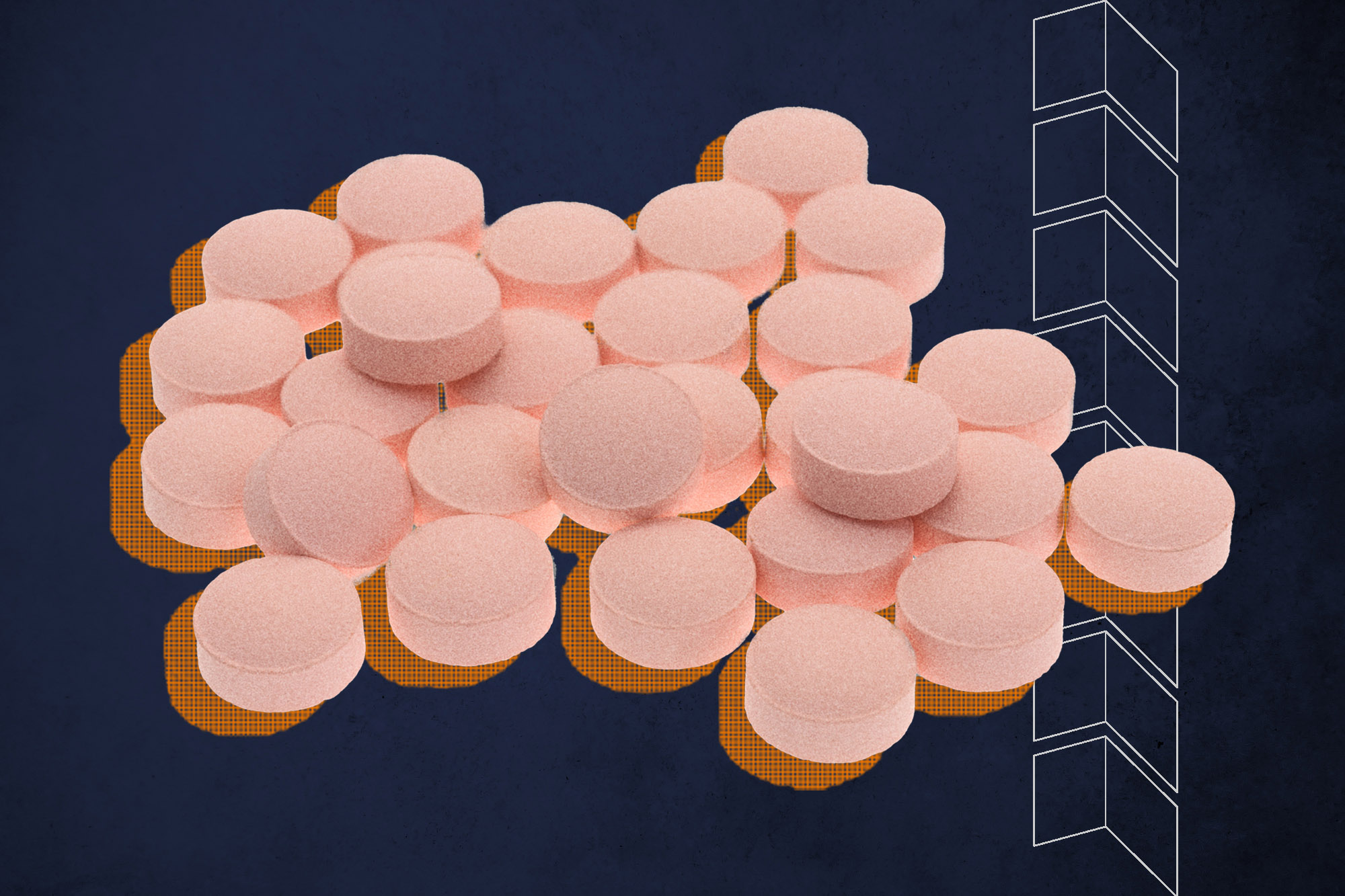 Illustration of pink pills