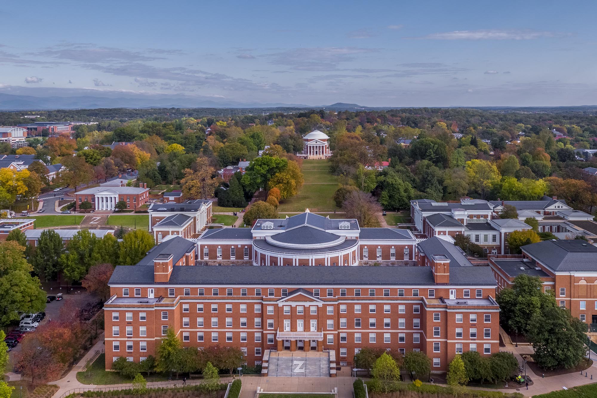 Arial View of Cabel Hall and the Rotunda