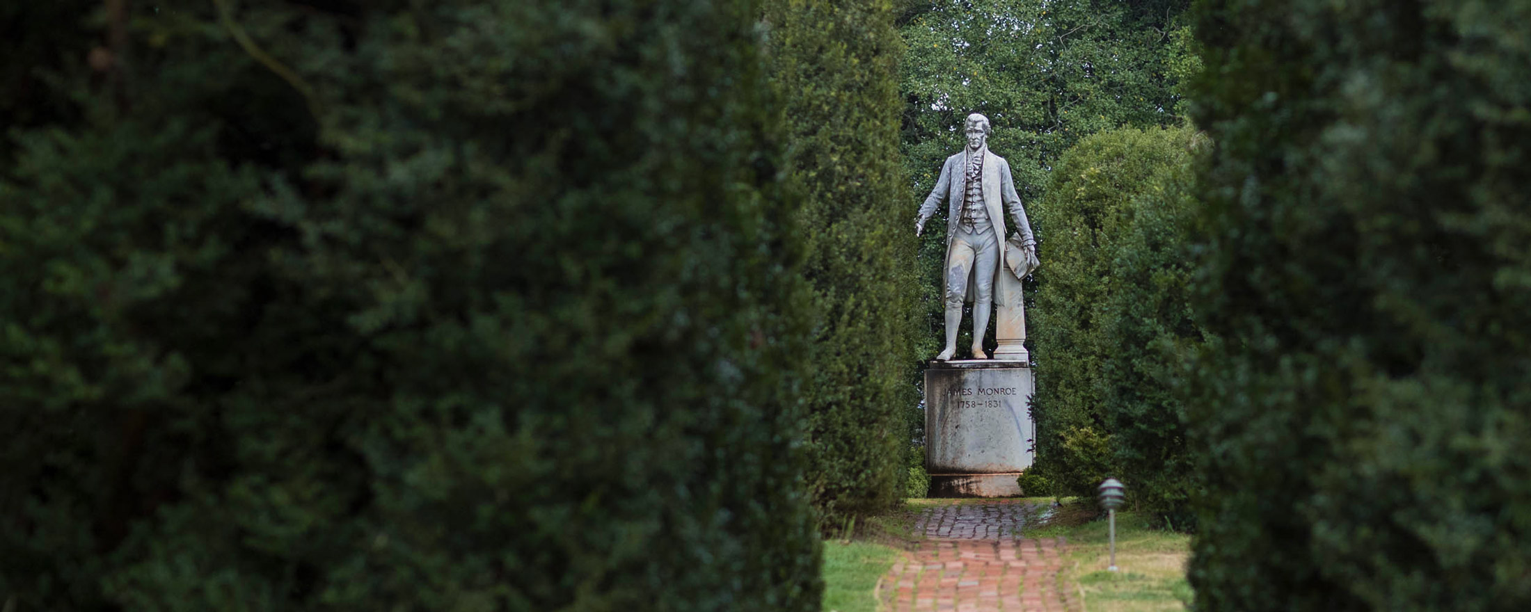 James Monroe statue in the garden of Highland