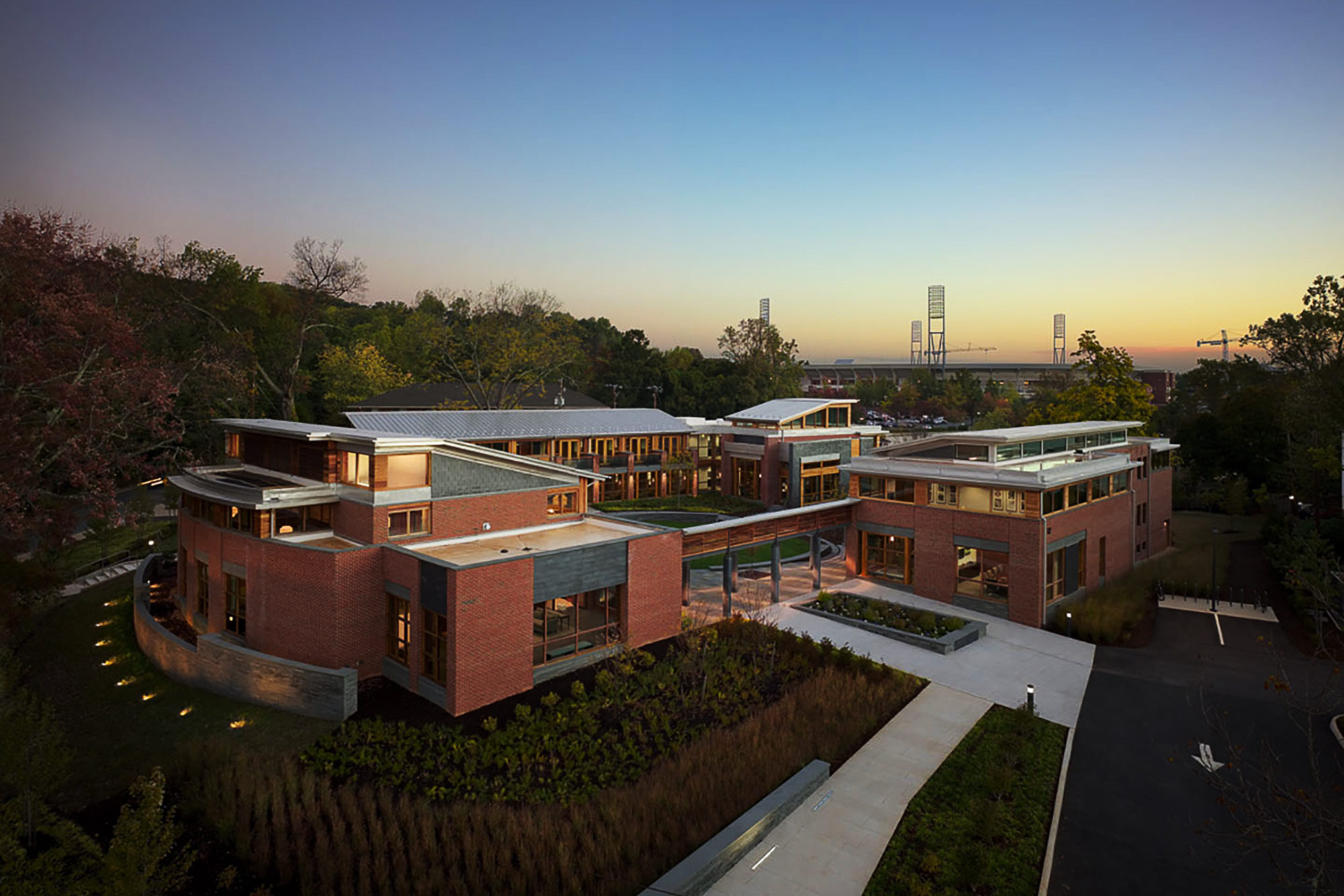 Aerial view of the Jefferson Fellows building